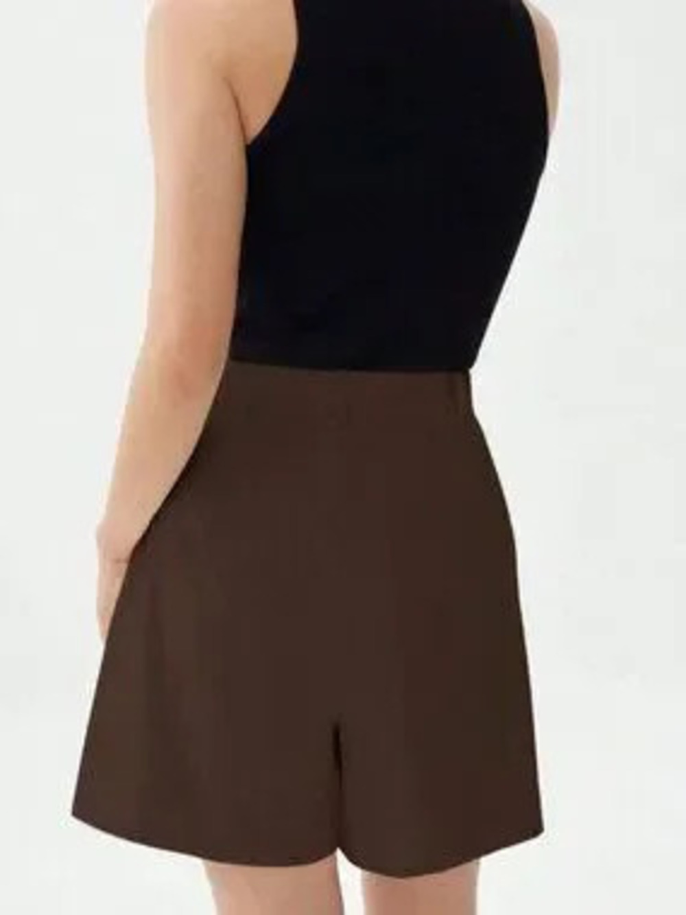Brown Casual Women's Back-To-School Slant Pocket Shorts